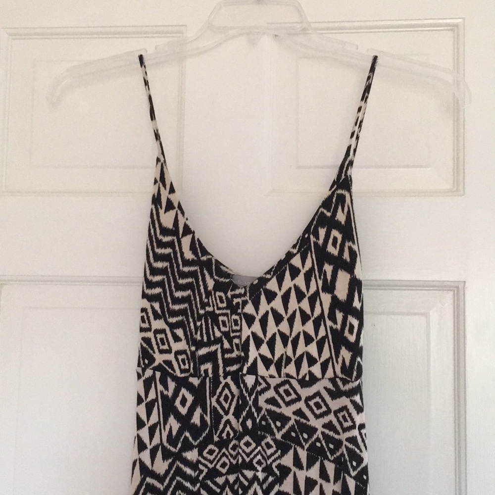 Olivia Moon Black & Cream maxi dress